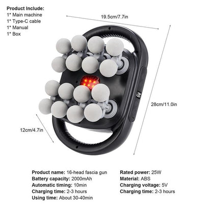 All-in-One Body Massager – 16 Heads for Stress Relief, Recovery & Daily Comfort